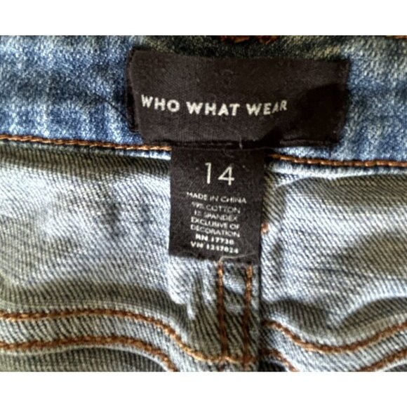 Who What Wear Jeans Embroidered Capri Crop Medium Wash Vintage Women’s Size 14 - Picture 5 of 10